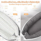 JOLLITO Baby Lounger for Baby Girls & Boys, Infant Lounger Cover, Newborn Essentials for Baby 0-12 Months, Baby Play Mat,100% Cotton Breathable, Portable Travel, Babies Essentials Gifts