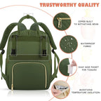 Baby Diaper Bag Backpack, Travel Diaper Bags for Girl Boy Large Capacity Baby Bag Backpack for Women Army Green