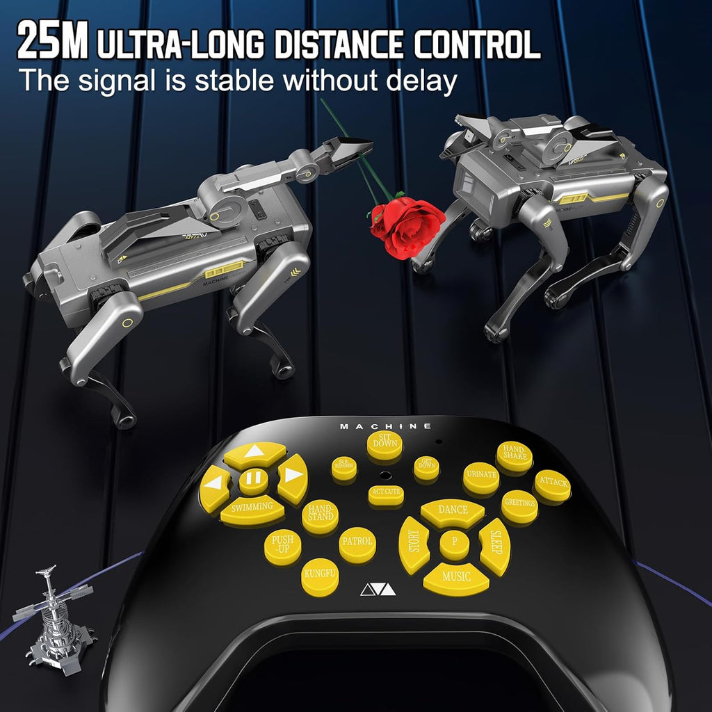 STEM Smart Robot Dog with Mechanical Claw, Grab & Carry Toys, Remote Control Programmable Robot Pet for Kids Ages 6+, Interactive Dog with 18+ Tricks, Gift for Boys & Girls