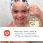 Happy Cappy Baby Shampoo and Body Wash - Eczema Body Wash for Kids & Toddlers, Helps with Dryness, Reduces Itching and Redness, Dermatologist Tested, Fragrance Free - 8 Fl Oz (Pack of 4)