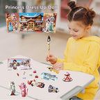 Yuzee Paper Dolls Stickers - Magnetic Dress Up Dolls for Girls - Toddler Travel Toys - 1 Paper Doll and 33 Clothing Accessories with 3D Magnetic Game Scene, Foster Creativity and Imagination