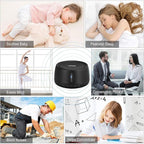 Sound Machine for Sleeping, Exmate Noise Machine for Office Privacy with 30 Non-Looping HiFi Soothing Sound, Memory Function and Timer Sound Machine for Adult Kid Home Office Travel