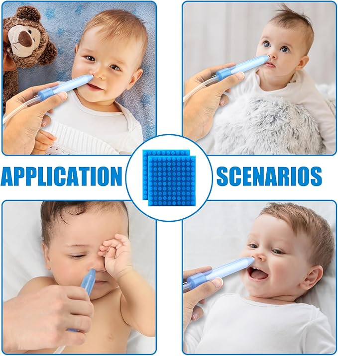 100-Pack of Premium Nasal Aspirator Hygiene Sponges, Replacement for Nosefrida Nasal Aspirator Filters, BPA, Phthalate & Latex-Free (100 Count +Tweezer)