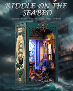 Book Nook Kit - DIY Miniature House Dollhouse 3D Puzzles for Adults and Teens - Gifts for Family and Friends Bookshelf Decor Tiny House Model Build with LED Light (BV02-010)