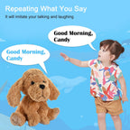 Interactive Singing Plush Toy - Dog Stuffed Animals Record & Repeats What You Say, 8 Songs, Head & Ear Movements, Birthday for Toddlers Age 3 4 5 6 (10.2' Goldendoodle Toy)