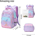 Cusangel Backpack for Girls Boys School Bookbags Kindergarten Elementary Lightweight Waterproof Multifunctional Large Capacity for Backpack (16 inch Fun Prints)