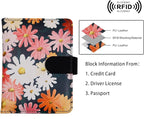 Melsbrinna Rfid Passport Holder for Travel women/Men, Cute Passport Wallet Rfid Blocking Card Slots, Rfid Passport Cover/CaseTravel Wallet, Passport Book Holder (1, Black1)