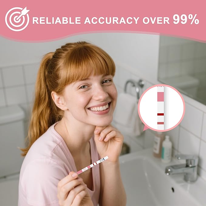 Pregnancy Test Strips with Urine Cups, hCG Detection Home Pregnancy Tests, Sensitive & Over 99% Accurate, 15 Count Individually Wrapped, Rapid hCG Test Strips, 5mm Wider 25mIU/mL