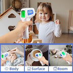 Berrcom Non Contact Forehead Thermometer Digital No-Touch Infrared Thermometers 3 in 1 for Adults and Kids Fever Check Thermometer Temperature Gun for Baby(Included 2X AAA Batteries)