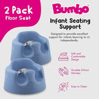 Bumbo 2-Pack Baby Floor Seat w/ 3-Point Adjustable Harness and Soft Foam, Blue