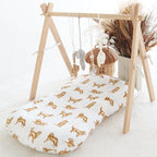 LifeTree Muslin Baby Lounger Cover, Newborn Slipcover Lounger Cover for Boys Girls Infant, Soft 70% Viscose from Bamboo and 30% Cotton, 1 Pack Cover Only, GoldenRetriever Pattern