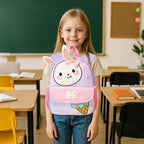 Toddler Backpack for 1-3 Year Old Girls & Boys Waterproof 3D Animal Cartoon Rabbit Design Kids Travel Backpack Lightweight Preschool Daycare Bag with Adjustable Straps(Little White Rabbit)