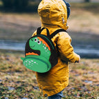 Accmor Toddler Harness Backpack Leash + Black Anti Lost Wrist Link, Cute Dinosaur Kids Backpack with Wristband Tether Strap, Mini Child Backpack Protection Leashes for Boys Girls Aged 1-3 Years