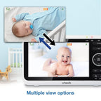 VTech [Upgraded] VM350-2 Baby Monitor, 5" Screen,2 Cameras,1000ft Range, Night Vision, 2-Way Audio, Lullabies, Secure Transmission No WiFi