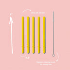 Avanchy Silicone Training Sippy Cup with Straw Lid – Tiny Cup for Babies 6+ Months to Toddlers 1 Year Old – 5 oz Infant Water Cup for Baby Led Weaning, Pink + 5 Reusable Straws