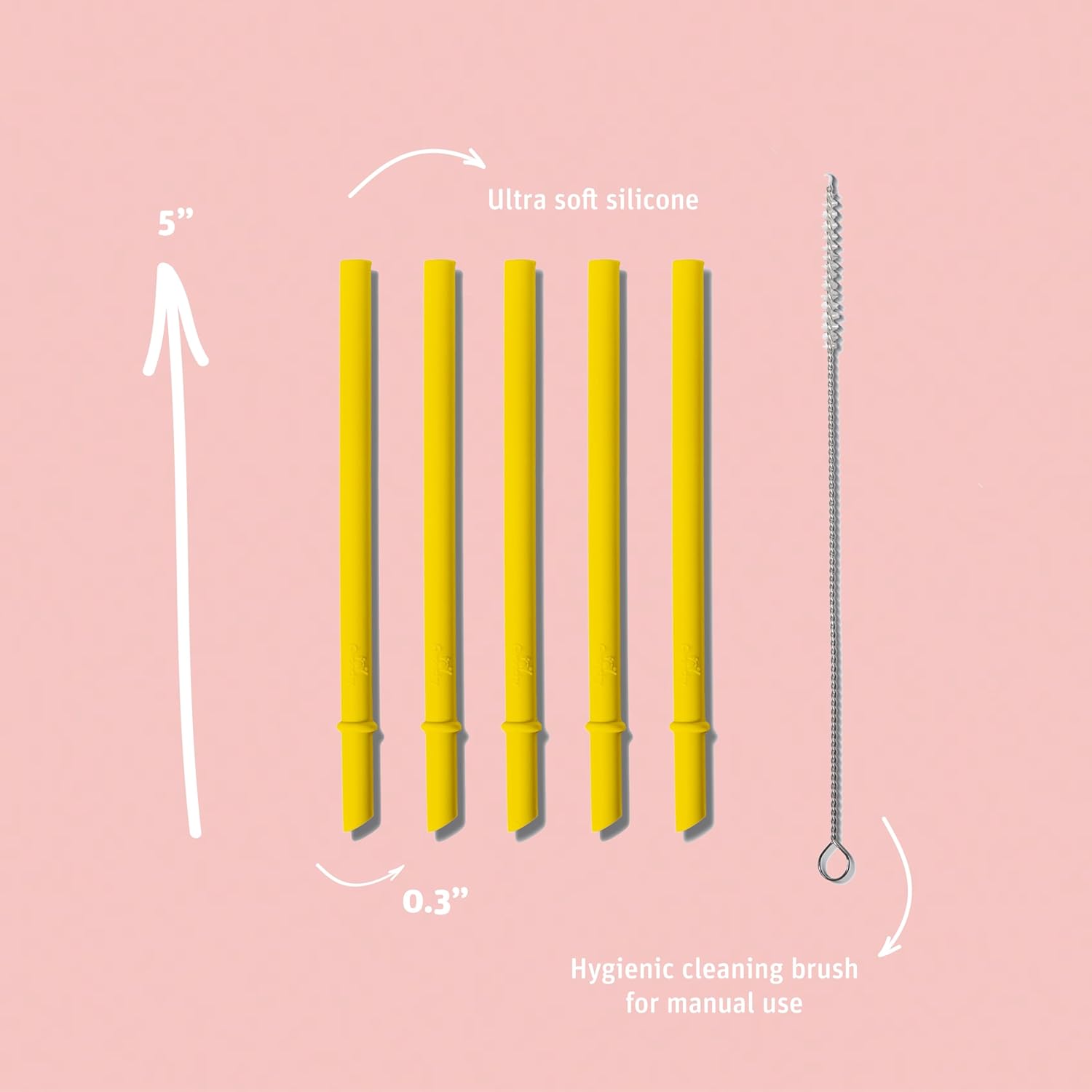 Avanchy Silicone Training Sippy Cup with Straw Lid – Tiny Cup for Babies 6+ Months to Toddlers 1 Year Old – 5 oz Infant Water Cup for Baby Led Weaning, Pink + 5 Reusable Straws