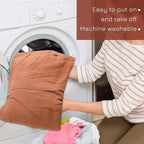 Muslin Baby Lounger Cover, Baby Padded Lounger Cover, Infant Floor Seat Cover, Organic Cotton Removable Slipcover Fits Newborn Lounger for Boys and Girls(Light Brown)