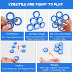 6PCS Magnetic Rings, Colorful Magnetic Ring Fidget Toys, ADHD Anxiety Relief Decompression Finger Magnetic Ring,Funny Gifts Kids Magnetic Spinner Ring for Boys Girl