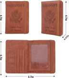 Melsbrinna Rfid Passport Holder for Travel women/Men, Cute Passport Wallet Rfid Blocking Card Slots, Rfid Passport Cover/CaseTravel Wallet, Passport Book Holder (1, Brown1)