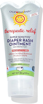 California Baby Super Sensitive Diaper Rash Cream | 100% Bio-Based | Zinc Oxide Ointment | Unscented Diaper Cream | Cloth Diapers Safe | 82 g / 2.9 oz