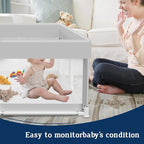 Baby Playpen 50x50 Inch, Playpen for Babies and Toddlers Baby Playpen Fence Playard Activity Center, Without MAT Included