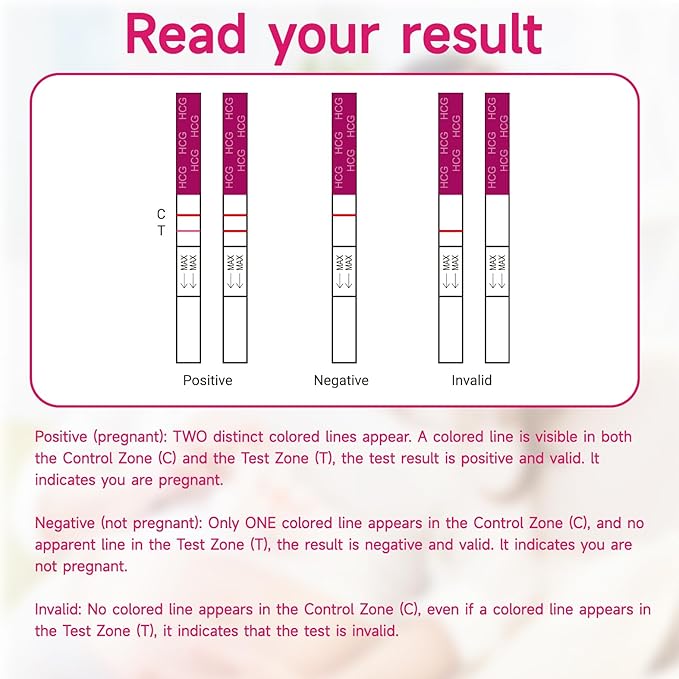Pregnancy Test Strips, Early Result hCG Detection Home Pregnancy Test, 25 Count hCG, Rapid Prenancy hCG Testing Kit, 5mm Wider 25mIU/mL, High Accuracy with Ultra-Sensitive Detection