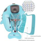 Non-Inflatable Mambobaby Float with Canopy, UV-Protective Baby Swimming Float with Safety Buckle, Anti-Flip Tail Swim Trainer Infant Pool Floats (O04NGreen-O04NGCTRURBKMH01O04)