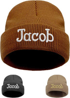 Custom Beanie Hats for Baby Girls Boys - Personalized Embroidered Beanies with Name for Infants Toddlers Adults