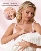 QDN 3 Pack Nursing Bras for Breastfeeding Pregnancy Bras for Women Maternity Nursing Bra Sleep Bras for Women
