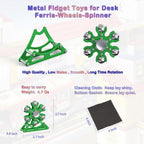 Desk-Fidget-Toys for Ferris-Wheels-Spinner: 4mins Kinetic-Metal-Spinner, Cool-Gadgets-Stuff for Kid Children Teen Adult EDC-Toy, ADHD Tools Stress Relief for Office Home School Men Woman Christmas