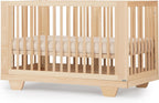 dadada Spirit 8 in 1 Convertible Crib to Toddler Bed & Floor Bed, Made in Italy, Greenguard Gold Certified, Adjustable Mattress Heights (Natural)