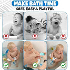 Baby Bath Seat for Babies 6 Months & Up Sitting Up | Non-Slip Bath Seat with Safety Suction Cups & Temperature Alert, Baby Bath Seat for Tub, Shower & Bathtub (Blue)