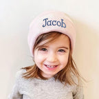Custom Beanie Hats for Baby Girls Boys - Personalized Embroidered Beanies with Name for Infants Toddlers Adults