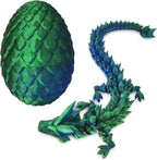 Dragon Egg, Easter Egg with Pet Dragon, 3D Printed Dragon, Crystal Dragon Fidget Toy, Articulated Dragon Eggs Fidget Toy Surprise for Adults
