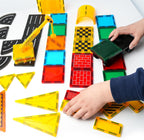Magnetic Tiles Builder Construction Set, Magnetic Tiles Road Cars Set STEM Toys for Ages 3-8, Montessori Sensory Educational Magnet Toys for 3+ Year Old Boys and Girls Gifts