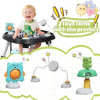 15 in 1 Convertiable High Chair for Babies and Toddlers, 2 in 1 Highchair & Activity Center w/Toys, Booster Seat, Toddler Chair w/5-Point Harness & Removable Tray & 2-Layer Cusion (Black)