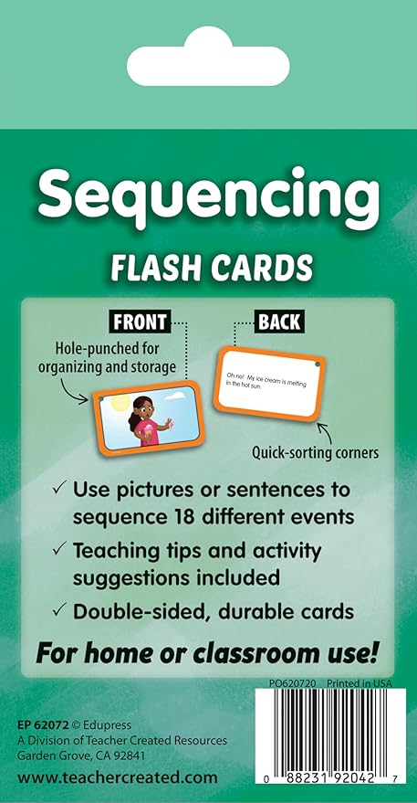 Teacher Created Resources Sequencing Flash Cards (EP62072), Medium