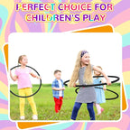 Shappy 6 Pcs Exercise Hoop Detachable Adjustable Plastic Toy Playground Toys Colored Hoop Circles for Teens Games Gymnastics Dog Agility Equipment Party Decor