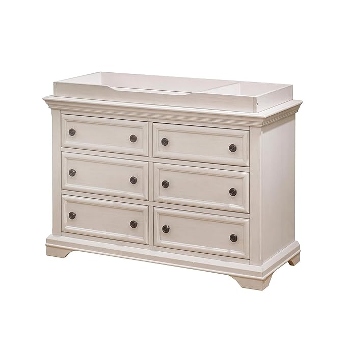 Sorelle Furniture Changing Table Topper for Dresser, Dressing and Diaper Changing Solution for Baby Dresser, Nursery Furniture-Brushed Ivory