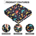 Toddler Booster Seat for Dining Table, Kids Booster Seat for Kitchen Chair with Backrest and Adjustable Straps, Non-Slip Portable PU Waterproof Travel Camping Eating Baby Booster Increasing Cushion