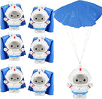 ArtCreativity 24-Pack / 2" Mini Astronaut Paratroopers – Durable Parachute Toys for Kids – Space-Themed Party Favors, Astronaut Piñata Fillers, and Goodie Bag Toys