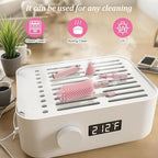 Pink Travel Baby Bottle Cleaner Kit – 6-in-1 Portable Brush Set with Drying Rack & Storage Case | Baby Travel Essentials for Flying, Newborn Bottle Cleaning & Breast Pump Parts On-The-Go