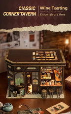 Lannso DIY Dollhouse Miniature Kit, Doll House Kit, Mini Handmade Wooden Dollhouse Toys for Adult Gift (AWO3-001)