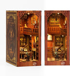 Book Nook Kit - DIY Miniature House Dollhouse 3D Puzzles for Adults and Teens - Gifts for Family and Friends Bookshelf Decor Tiny House Model Build with LED Light (BV02-003)