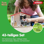 Schleich Farm World - 43 PC Veterinarian Set for Kids - Pet Veterinary Playset has Office, Vet Figurine, Horse, Dog, Cat Animal Toy and Accessories - Educational Toys for Children and Toddlers Ages 3+
