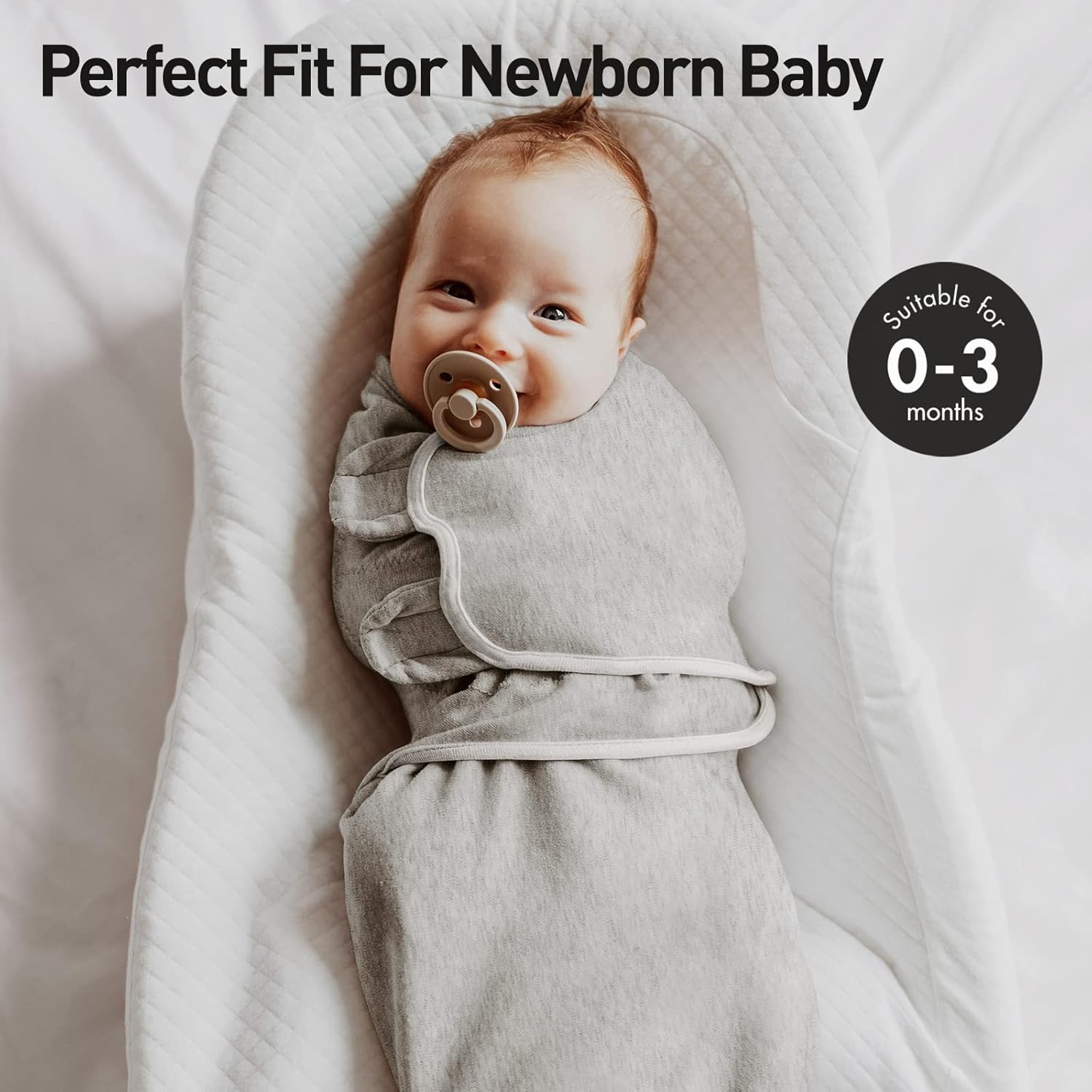 Organic Baby Swaddle Sleep Sacks, 2-Pack Swaddles for Newborns Baby Essentials, Infant 0-3 Months, 100% Cotton Soft & Snug Adjustable Wrap Nursery Swaddling Blankets Improves Sleep