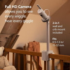 Philips Avent Premium Connected Baby Monitor, with 1080p Camera and App, SenseIQ Sleep and Breathing Rate Tracking, Cry Detection and Translation, Day and Night View, Two-way True Talk Back, SCD973/37