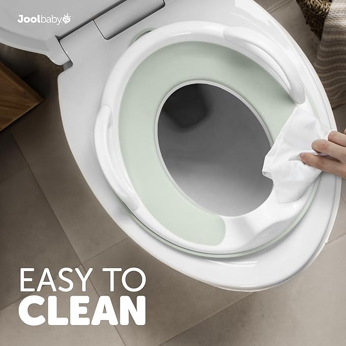 Jool Baby Potty Training Seat for Boys and Girls With Handles, Fits Round & Oval Toilets, Non-Slip with Splash Guard, Includes Free Storage Hook (Sage)