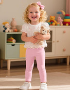 Witwot 5 Pack Toddler Leggings Baby Girl Cotton Pants Toddler Girls Clothes Size 18M-5T