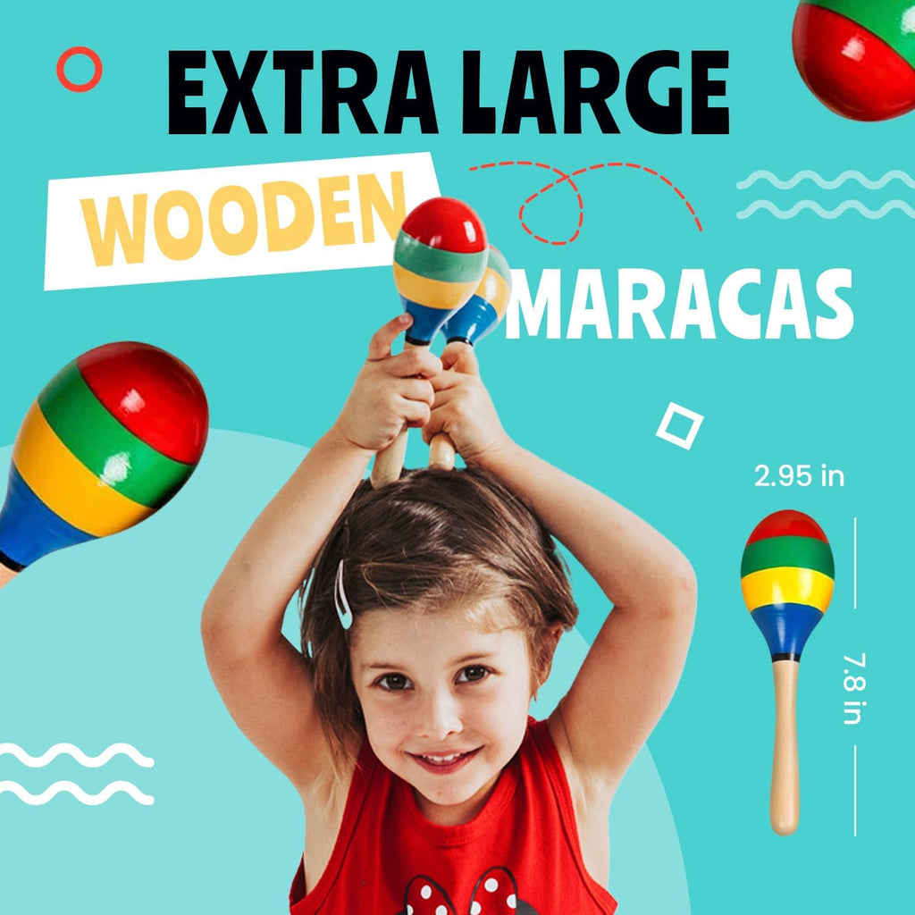 Stoie's Wooden Kids Musical Instruments for 1-5 Years Old, Baby Percussion Toys with Xylophone, Maracas, Tambourine, Durable, Safe to Play, Clear Sound, Bright Rainbow Colors, with a Storage Backpack